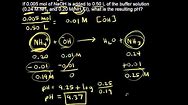 Buffer solution pH calculations | Chemistry | Khan Academy