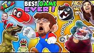 SUPER MARIO ODYSSEY 💗 FGTEEV! DINOSAURS, FROGS & CHOMP CHAINS R BOSS! BEST VIDEO GAME EVER! (Pt. 1)