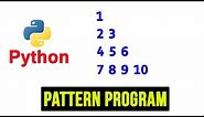 Python Pattern Programs - Floyd's Triangle | Printing Numbers in Right Triangle Shape