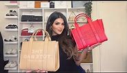Unboxing & review of Marc Jacobs leather tote bags in Camel, True red.