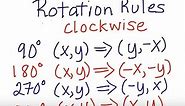 Rotation Rules 90, 180, 270 degrees Clockwise & Counter Clockwise