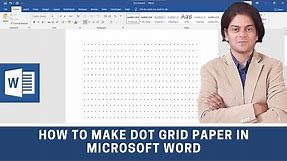 How to make dot grid paper in Microsoft word?