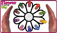 ( Flowers ) Big Daisy Marker Pen Coloring Pages / Akn Kids House