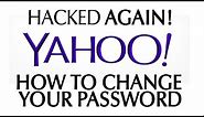 How To Change Your YAHOO e-mail Password