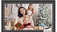 FRAMEO Digital Picture Frame- 15.6inch Digital Photo Frame with 1920 * 1080 IPS Touch Screen HD Disply,Built-in 32GB Storage,Wall-Mounted,Digital Frame Share Photos and Videos via Free App