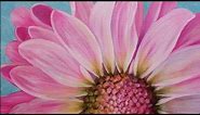 Pink Daisy Large Floral Acrylic Painting Tutorial LIVE