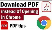 How To Download PDF instead of opening in browser Chrome | How To Download PDF File Without Opening