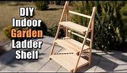 DIY Foldable Ladder Shelf I Indoor Garden Ladder Shelf
