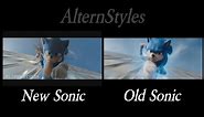 Sonic the Hedgehog Trailer 1# NEW vs OLD REDESIGN - COMPARATION I AlternMV
