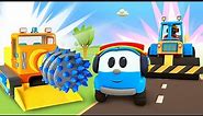 Leo the Truck & A boring machine. Car cartoons full episodes & Learning baby cartoons for kids.