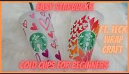 Lets Make Starbucks Cups - TeckWrap Craft Vinyl - Cricut Designs for Beginners I Period Six Designs