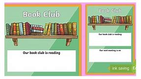 Book Club A4 Display Poster