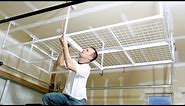 How to install a Overhead Garage Storage Rack - CEILING MOUNT SHELF