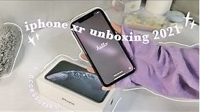 iphone xr unboxing in 2021 + accessories ✨