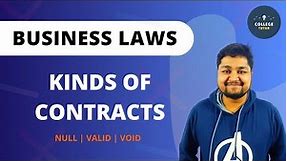 Types of Contracts | Indian Contract Act | Business Law | BBA B.Com | Study at Home with me