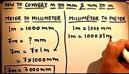 HOW TO CONVERT METER TO MILLIMETER AND MILLIMETER TO METER