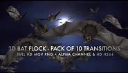 Bat Flock - Pack of 10 transitions