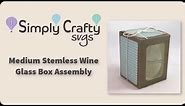 Medium Stemless Wine Glass Box Assembly - SVG File