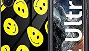 Samsung Galaxy S22 Ultra Case 5G, Yellow Smiley Face Slim Hard PC Back and Tired Non-Slip Soft TPU Bumper Shockproof Protective Phone Case for Galaxy S22 Ultra 6.8'' 2022