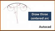 How to Draw three centered arch with a known height and width .