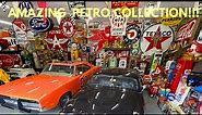 Amazing Garage Collection Of Cars, Vintage Signs, & Gas Pumps