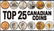 TOP 25 Most Valuable Canadian Coins - Penny, Nickel, Dime, Quarters, Loonies & Toonies Worth Money