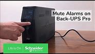 Muting Alarms on APC Back-UPS Pro | Schneider Electric Support