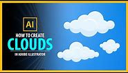 How to Create CLOUDS in Adobe Illustrator - Vector Tutorial