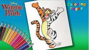 Disney Winnie the Pooh Coloring Pages. Tigger Colouring Pages for Kids
