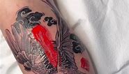 Raven dagger by @Erika Vendett #tattooinspiration #freshtattoo #colortattoo #tattooideas #tattooartist