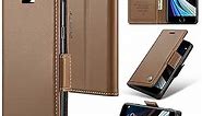 FCOZCKLOM Compatible with iPhone 6／7／8／SE 2020／SE3 Wallet Case with RFID Blocking Card Holder, Kickstand Flip Folio Leather Phone Case Wallet for iPhone 6/7/8/SE 2020/SE 3 4.7 inch (Brown)