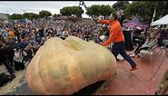 Minnesota man breaks world record with 2,749-pound gourd, wins 3rd Half Moon Bay pumpkin weigh-off