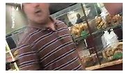 Man kicks off in bagel shop