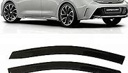 2019-2024 Tape-On Side Window Deflector Visors for Toyota Corolla Hatchback SE Nightshade XSE Smoke Tinted Rain Guards 2020 2021 2022 2023