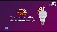Philips Warm Glow Dimmable LED Light Bulbs