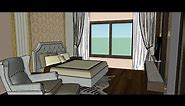 How to import furniture from internet & put material in SketchUp | Part-2