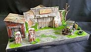Scale model gas station diorama 1/35. How to make.