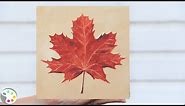 How to Paint a Fall Leaf with Acrylics | Maple Leaf Wall Art Tutorial