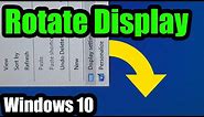 How to correct Screen Orientation under Windows 10 (Landscape/Portrait)