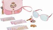 Disney Princess Style Collection World Traveler Purse Set Bag with Strap, Sunglasses, Key with Charm, 5 Coins & 8 Paper Bills for Girls Ages 3+