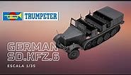 🎺 TRUMPETER - German Sd.Kfz. 6 Halbkettenzugmaschine Artillerie Ausführung | ESCALA 1:35 | No. 05531