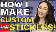 How to make YOUR OWN custom LEGO Stickers/Decals AT HOME | Simple, Cheap DIY