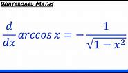 Derivative of arccos x