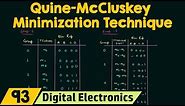 Quine-McCluskey Minimization Technique (Tabular Method)