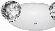 LIT-PaTH LED Emergency Lighting Fixtures with 2 LED Bug Eye Heads and Back Up Batteries- US Standard Exit Light, UL 924 and CEC Qualified, 120-277 Voltage, White, 1-Pack
