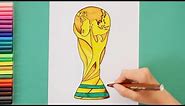 How to draw FIFA World Cup Trophy 2022