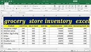grocery store inventory excel