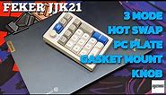Feker JJK21 Review A 3-mode PC plate gasket mount hot swap keypad with a knob