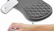 Ergonomic Mouse Pad Wrist Support with Memory Foam Massage Bulge, Carpal Tunnel Pain Relief Mousepad Wrist Rest for Mouse(12x8 inch, Grey)