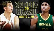 Serbia vs Brazil Full Game Highlights | FIBA WC Warm-Up | August 21, 2023 | FreeDawkins